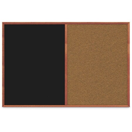 United Visual Products Slim Style Indoor Enclosed Corkboard, 30 UV503SCH-WHITE-PEARL